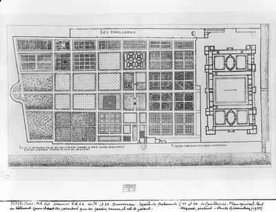 Plan of the Palace and Garden of the Tuileries, Paris, from 